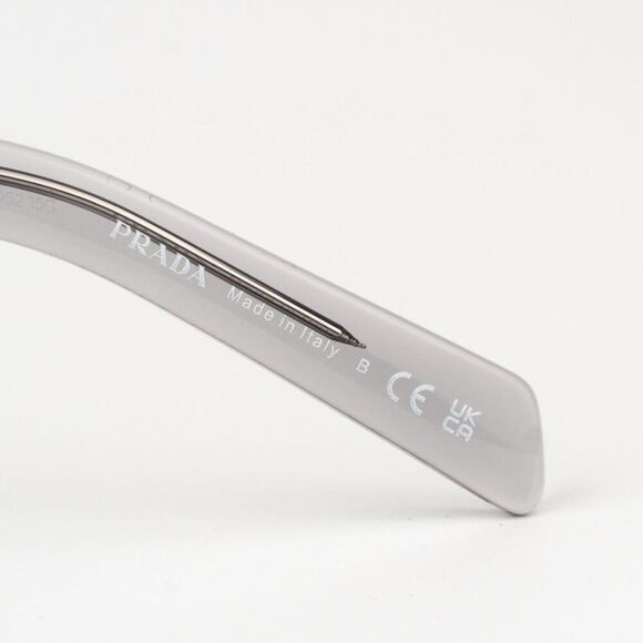 NEW Prada PR10ZSF 16Z70B Transparent Asphalt Dark Grey Square Unisex Sunglasses - Picture 8 of 11